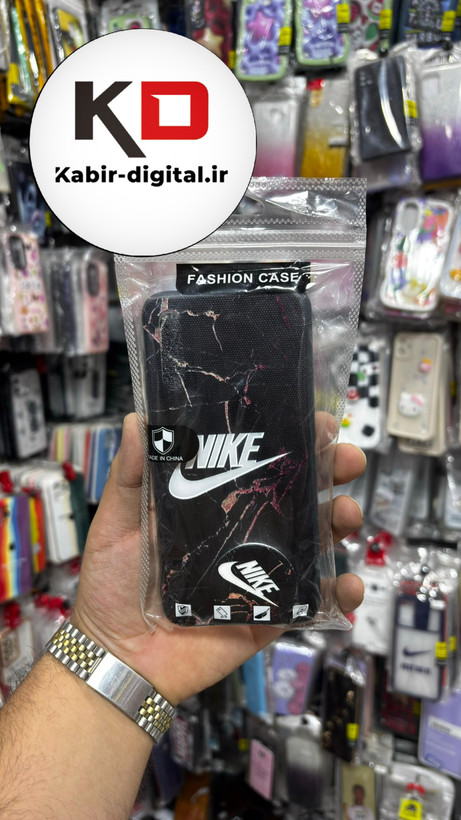 قاب گوشی Galaxy A30s/A50/A50s سامسونگ فانتزی سوزنی برجسته طرح نایک پاپ سوکت دار محافظ لنز دار