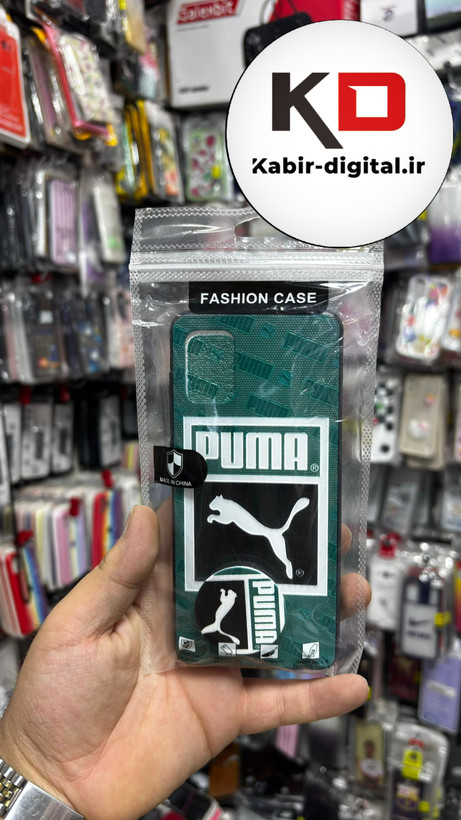 قاب گوشی Galaxy A31/A51 سامسونگ فانتزی سوزنی برجسته طرح PUMA پاپ سوکت دار