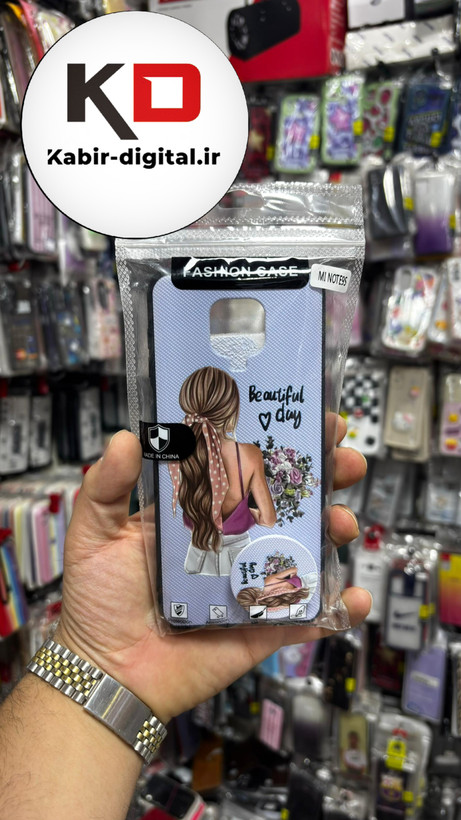 قاب گوشی Redmi Note 9s/ Note 9 Proشیائومی فانتزی سوزنی برجسته طرح دخترانه پاپ سوکت دار