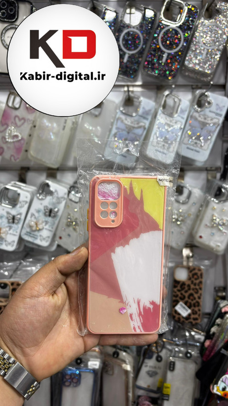 قاب گوشی Redmi Note 11 4G/Note 11s /Note 12sشیائومی مدل آبرنگی رنگ صورتی