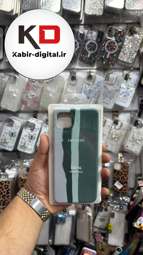 قاب گوشی Galaxy A22 5Gسامسونگ سیلیکونی اورجینال آبرنگی رنگین کمانی پاک کنی درجه یک زیربسته