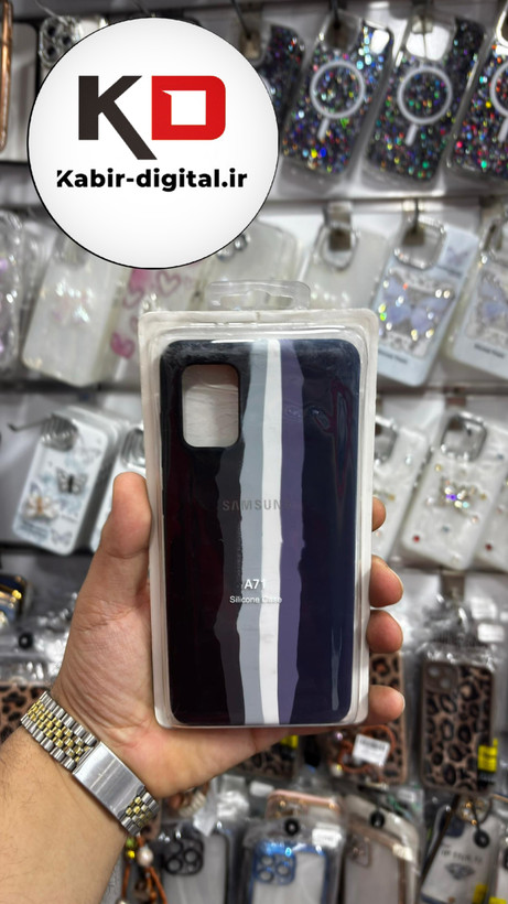 قاب گوشی Galaxy A71سامسونگ سیلیکونی اورجینال آبرنگی رنگین کمانی پاک کنی درجه یک زیربسته
