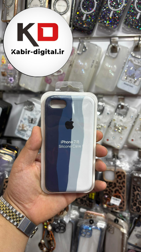 قاب گوشی iPhone 7/8 آیفون سیلیکونی اورجینال آبرنگی رنگین کمانی پاک کنی درجه یک زیربسته