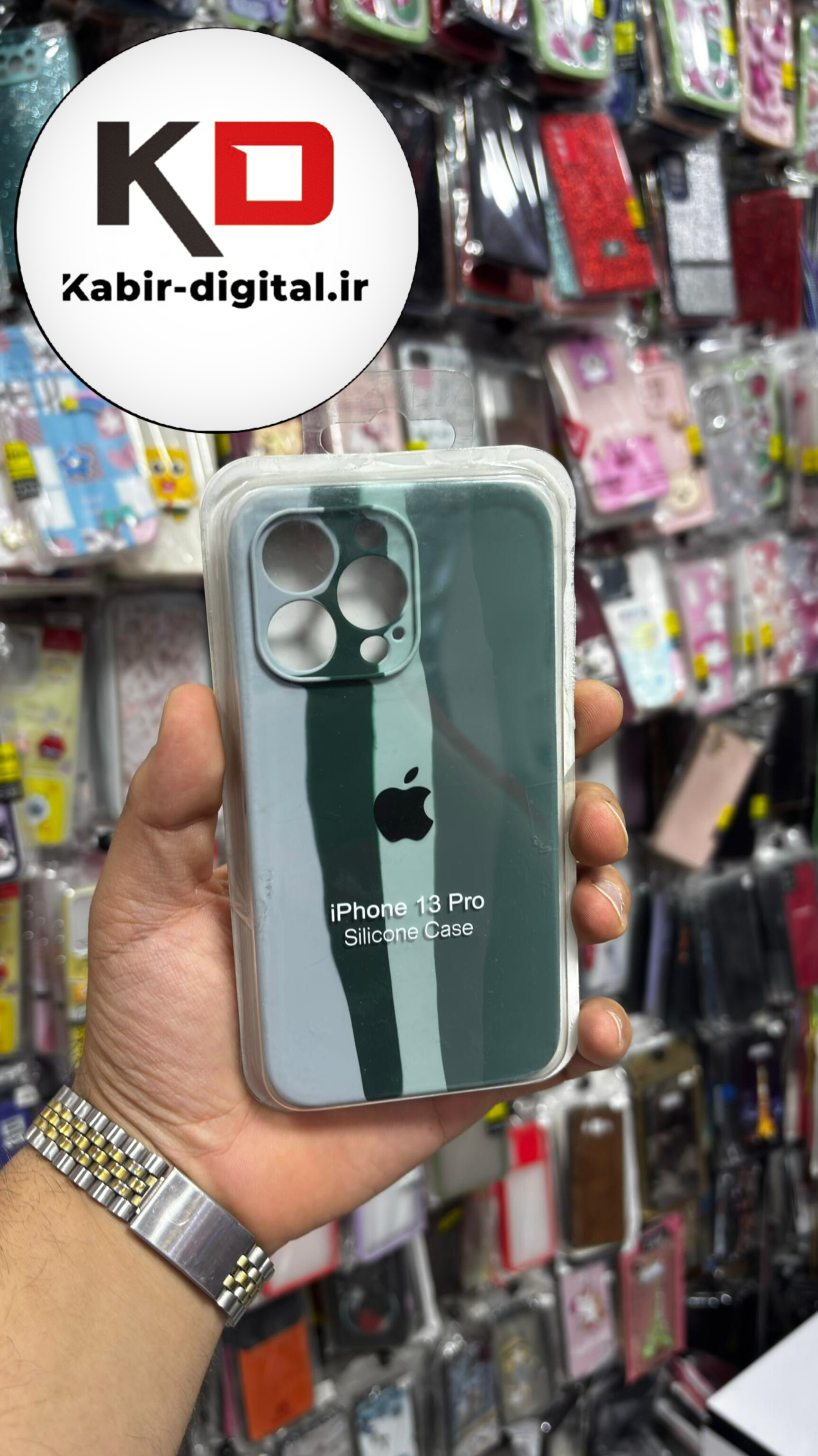 قاب گوشی iPhone 13 PRO آیفون سیلیکونی اورجینال آبرنگی رنگین کمانی پاک کنی درجه یک زیربسته محافظ لنزدار