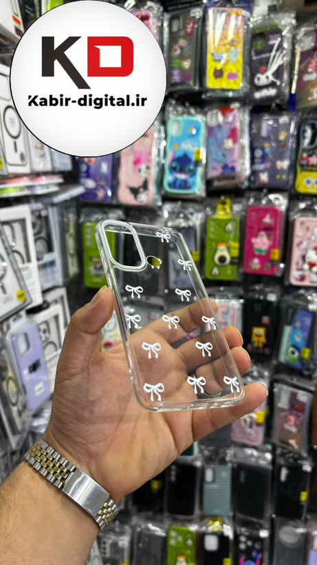 قاب گوشی Redmi Note 8 شیائومی لاکچری شفاف لنز کرومی طرح پاپیون مینیمال