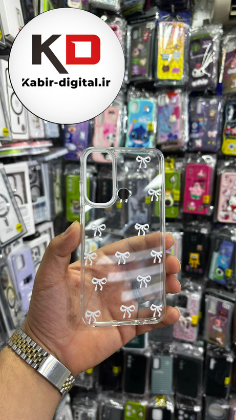قاب گوشی Redmi Note 8 شیائومی لاکچری شفاف لنز کرومی طرح پاپیون مینیمال