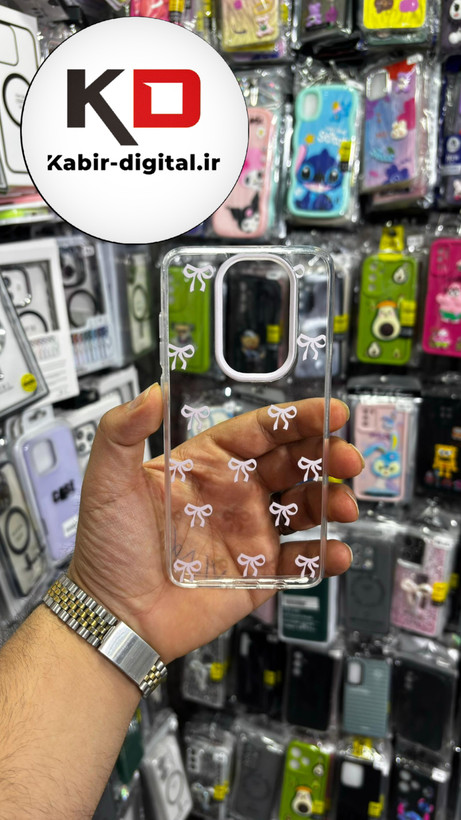قاب گوشی Redmi 8 Pro شیائومی لاکچری شفاف لنز کرومی طرح پاپیون مینیمال