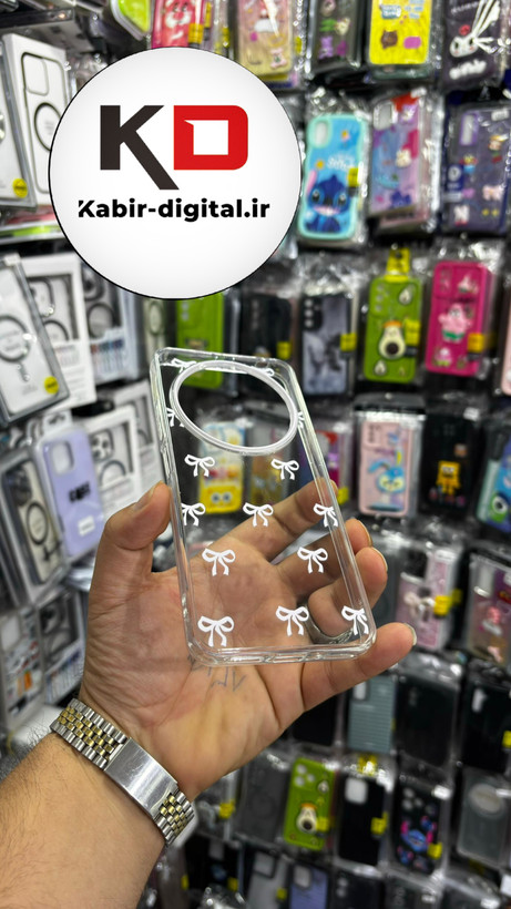 قاب گوشی Redmi 14C/POCO C75/Redmi A4 شیائومی لاکچری شفاف لنز کرومی طرح پاپیون مینیمال