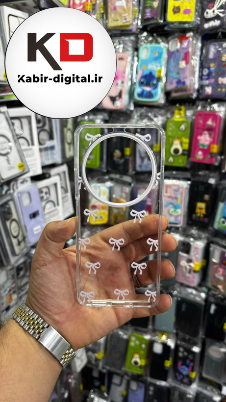 قاب گوشی Redmi 14C/POCO C75/Redmi A4 شیائومی لاکچری شفاف لنز کرومی طرح پاپیون مینیمال