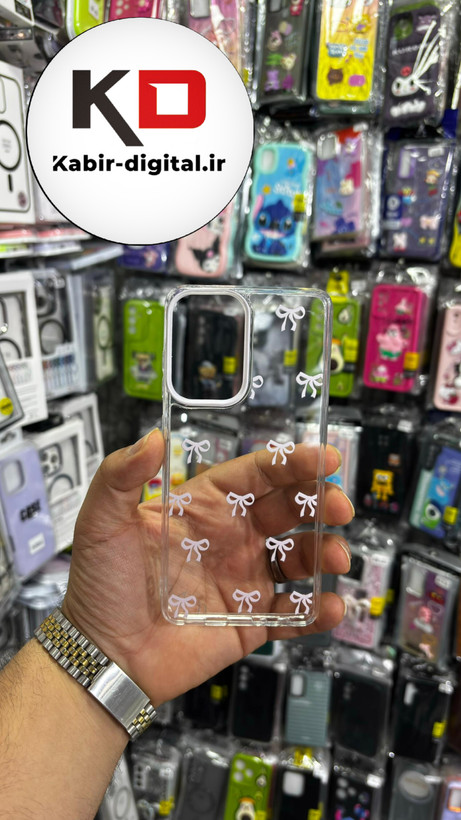 قاب گوشی Galaxy A12/M12سامسونگ لاکچری شفاف لنز کرومی طرح پاپیون مینیمال