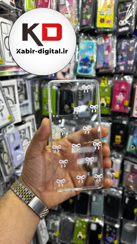 قاب گوشی Galaxy A73سامسونگ لاکچری شفاف طرح پاپیون مینیمال