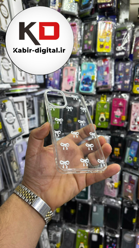 قاب گوشی Galaxy A05سامسونگ لاکچری شفاف لنز کرومی طرح پاپیون مینیمال