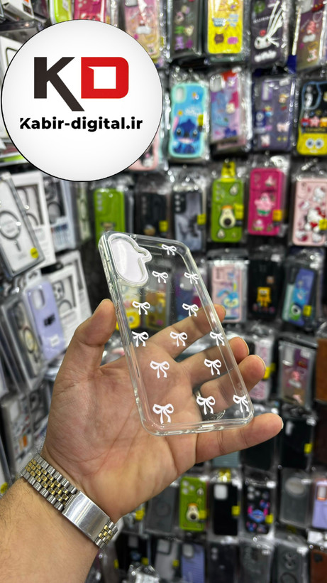 قاب گوشی Galaxy A36/A56 سامسونگ لاکچری شفاف لنز کرومی طرح پاپیون مینیمال