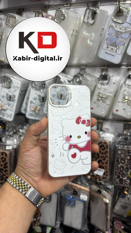 قاب گوشی iPhone 13/14/15 آیفون So CooL هولوگرامی اورجینال طرح کیتی