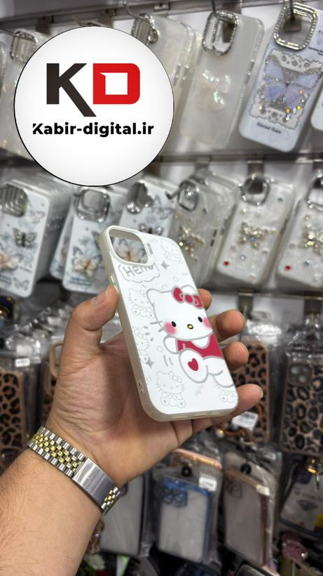 قاب گوشی iPhone 13/14/15 آیفون So CooL هولوگرامی اورجینال طرح کیتی