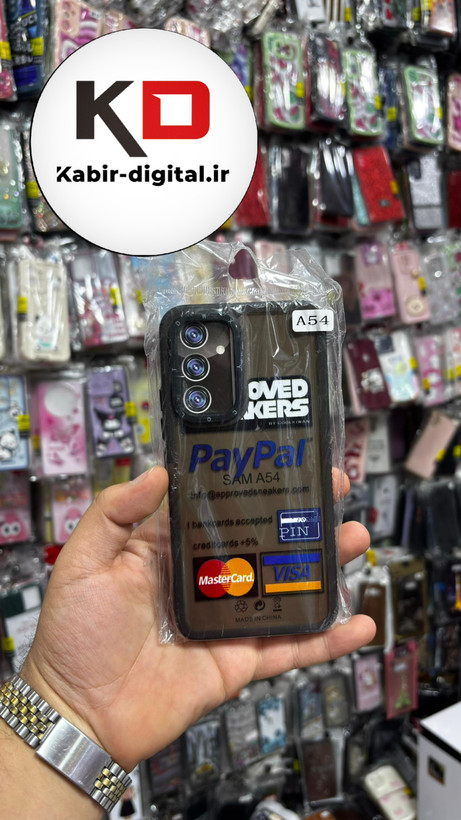 قاب گوشی Galaxy A54 سامسونگ دور مات ایربگ دار طرح اسپرت PayPal
