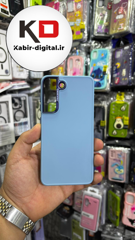 قاب گوشی Galaxy S21 FE سامسونگ طرح سیلیکونی ژله ای اورجینال CASE PRO آبی روشن