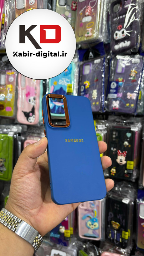 قاب گوشی Galaxy S23 FEسامسونگ طرح So CooL اورجینال Qseries لنز کرومی آبی