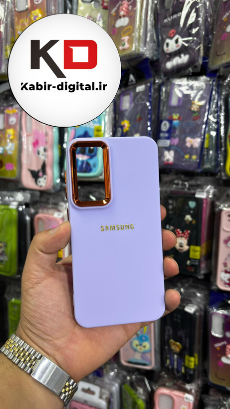 قاب گوشی Galaxy S23 FEسامسونگ طرح So CooL اورجینال Qseries لنز کرومی یاسی