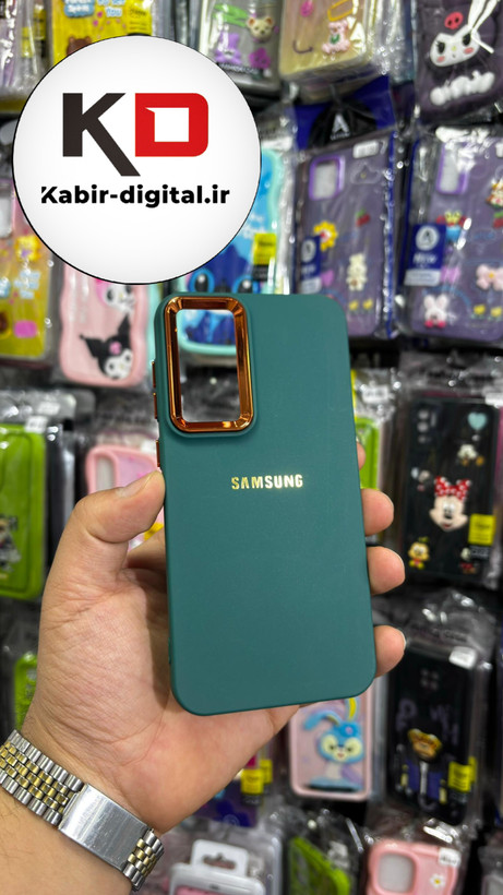 قاب گوشی Galaxy S23 FEسامسونگ طرح So CooL اورجینال Qseries لنز کرومی سبز