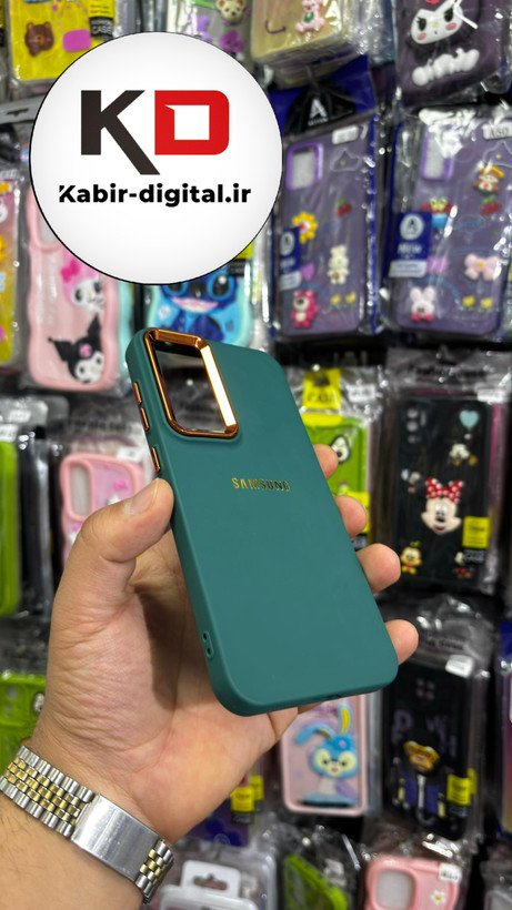 قاب گوشی Galaxy S23 FEسامسونگ طرح So CooL اورجینال Qseries لنز کرومی سبز