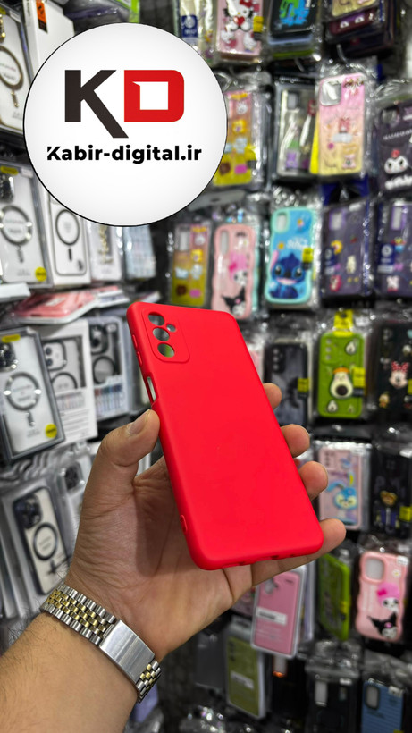 قاب گوشی Galaxy M52 5G سامسونگ سیلیکونی محافظ لنز دار قرمز