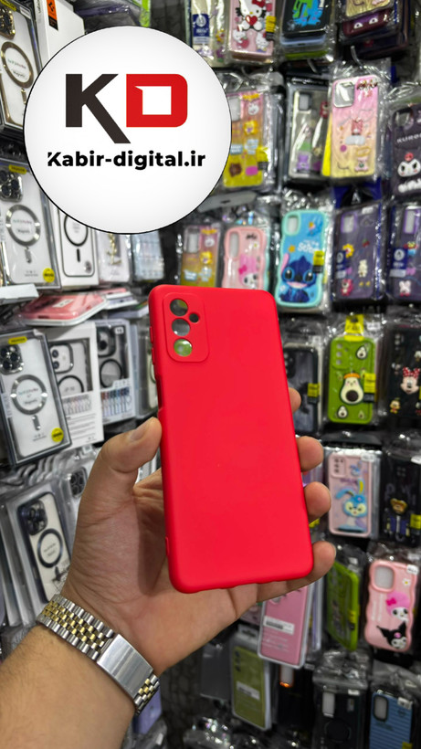 قاب گوشی Galaxy M52 5G سامسونگ سیلیکونی محافظ لنز دار قرمز