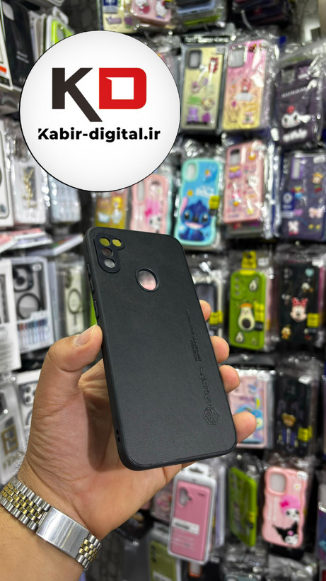قاب گوشی Galaxy A11/M11 سامسونگ نیلکین NILLKIN سوزنی چرمی محافظ لنز دار مشکی