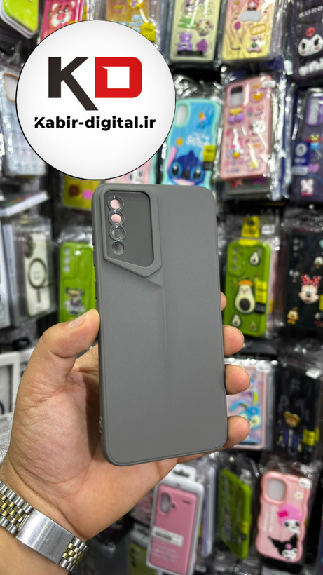 قاب گوشی Galaxy A70 سامسونگ سری Porsche Design پورش دیزاین Hard LUXURY محافظ لنز دار خاکستری