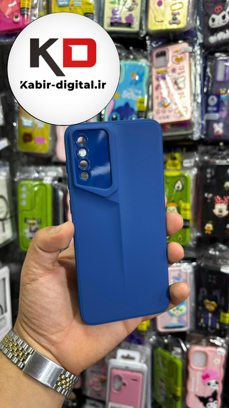 قاب گوشی Galaxy A70 سامسونگ سری Porsche Design پورش دیزاین Hard LUXURY محافظ لنز دار آبی کاربنی
