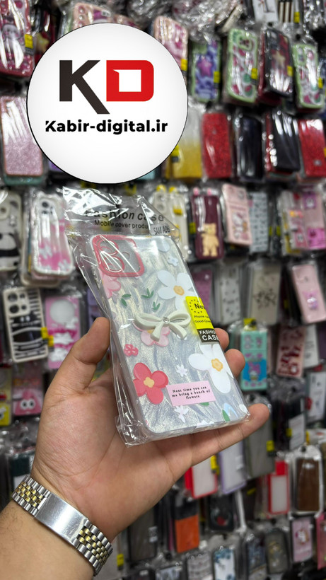 قاب گوشی Galaxy A06سامسونگ Brush Case طرح پاپیون و گل سرخ محافظ لنز دار