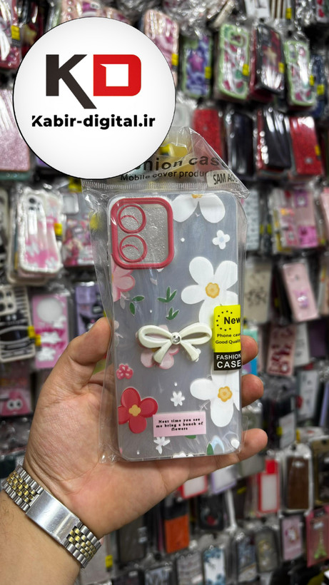 قاب گوشی Galaxy A06سامسونگ Brush Case طرح پاپیون و گل سرخ محافظ لنز دار