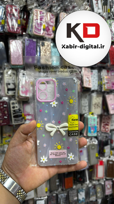 قاب گوشی Galaxy A06سامسونگ Brush Case طرح پاپیون و گل محافظ لنز دار