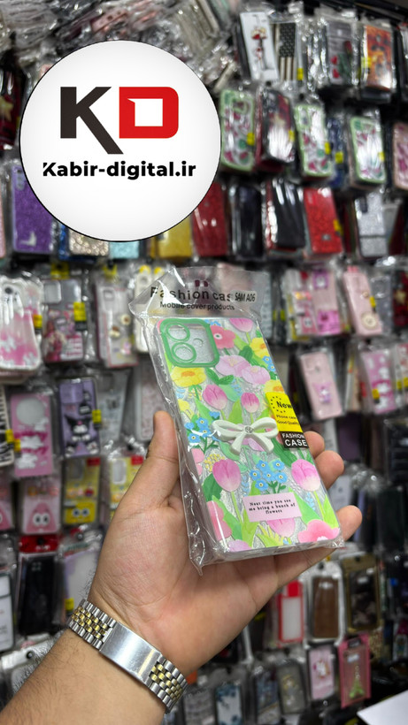 قاب گوشی Galaxy A06سامسونگ Brush Case طرح پاپیون و گل لاله محافظ لنز دار