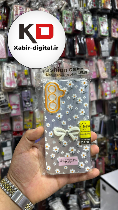 قاب گوشی Galaxy A26/A16سامسونگ Brush Case طرح پاپیون و گل بابونه محافظ لنز دار