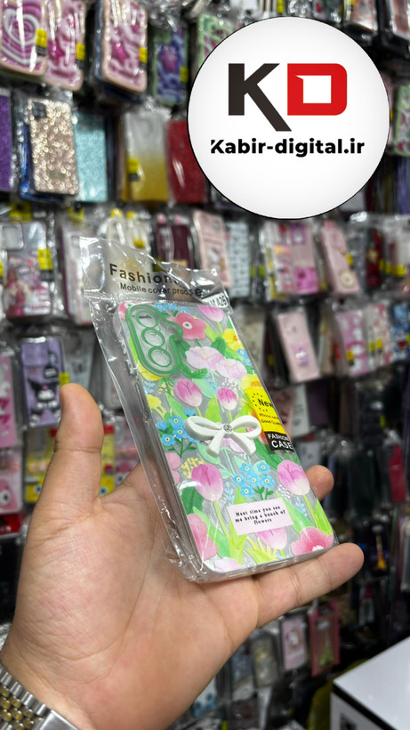 قاب گوشی Galaxy A26/A16سامسونگ Brush Case طرح پاپیون و گل لاله محافظ لنز دار