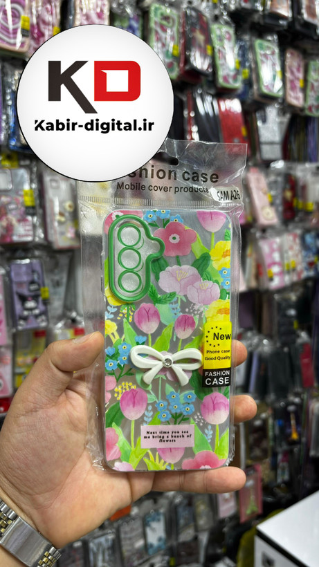 قاب گوشی Galaxy A26/A16سامسونگ Brush Case طرح پاپیون و گل لاله محافظ لنز دار