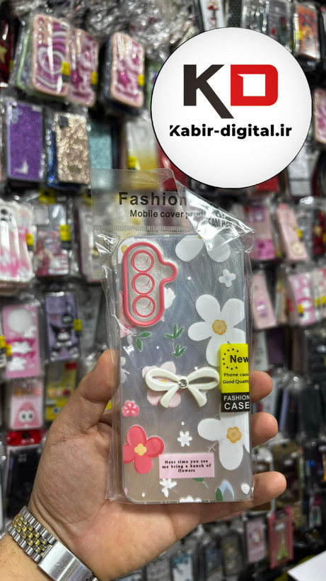 قاب گوشی Galaxy A26/A16سامسونگ Brush Case طرح پاپیون و گل سرخ محافظ لنز دار