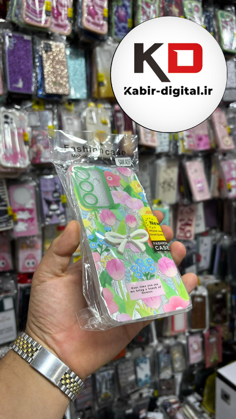 قاب گوشی Galaxy A26/A16سامسونگ Brush Case طرح پاپیون و گل لاله محافظ لنز دار