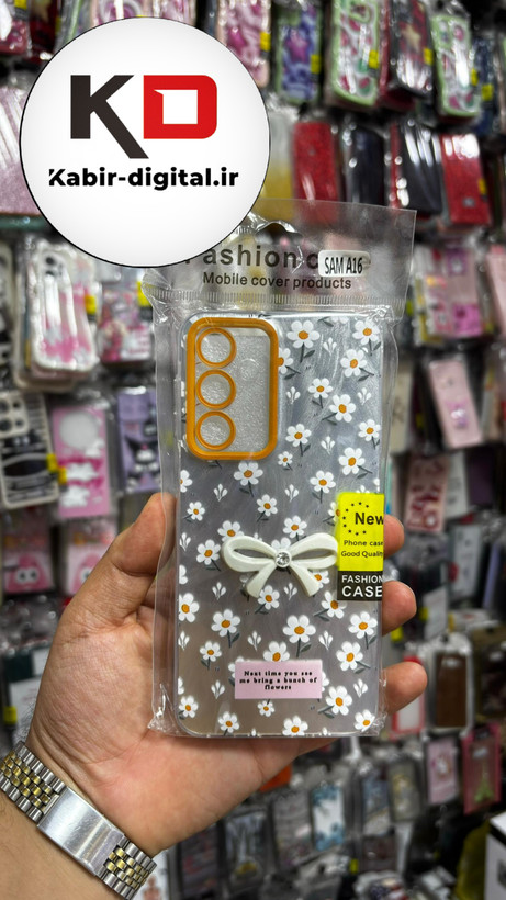 قاب گوشی Galaxy A26/A16سامسونگ Brush Case طرح پاپیون و گل بابونه محافظ لنز دار