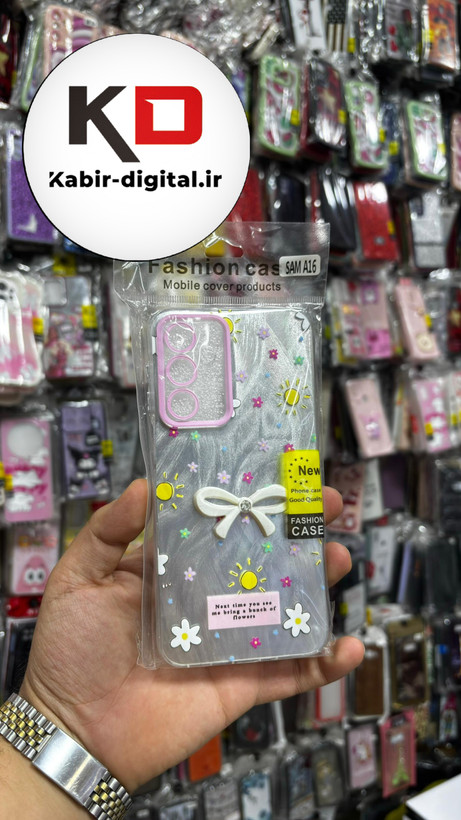 قاب گوشی Galaxy A26/A16سامسونگ Brush Case طرح پاپیون و گل محافظ لنز دار