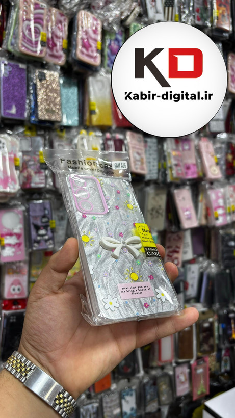 قاب گوشی Galaxy A26/A16سامسونگ Brush Case طرح پاپیون و گل محافظ لنز دار