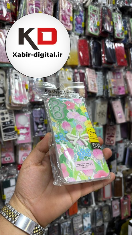 قاب گوشی Galaxy A36سامسونگ Brush Case طرح پاپیون و گل لاله محافظ لنز دار