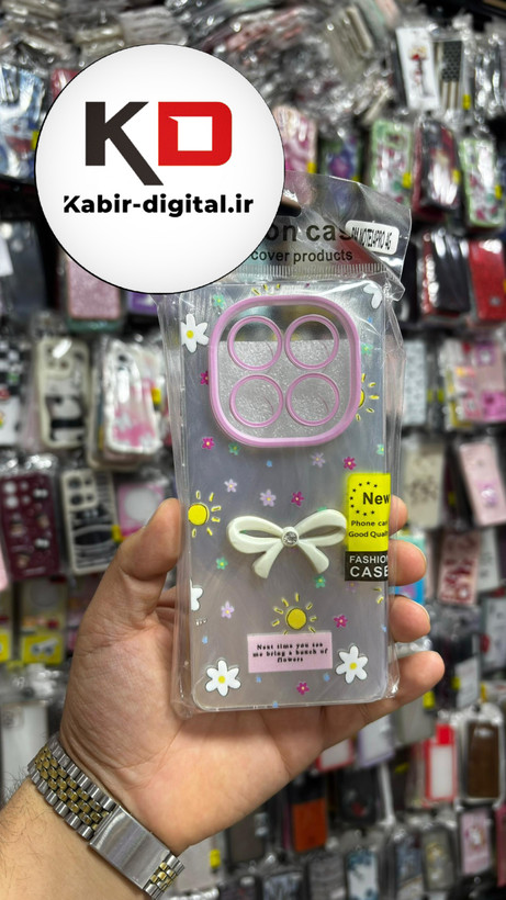 قاب گوشیRedmi Note 14 Pro 4Gشیائومی Brush Case طرح پاپیون و گل محافظ لنز دار