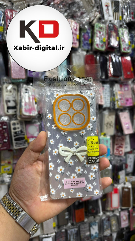 قاب گوشیRedmi Note 14 Pro 4Gشیائومی Brush Case طرح پاپیون و گل بابونه محافظ لنز دار