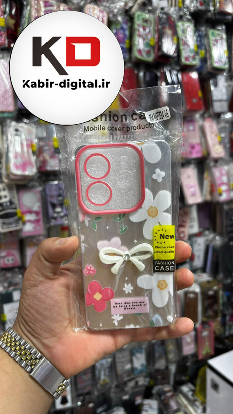قاب گوشیRedmi Note 14 4Gشیائومی Brush Case طرح پاپیون و گل سرخ محافظ لنز دار