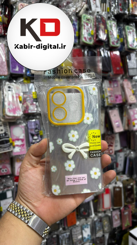 قاب گوشیRedmi Note 14 4Gشیائومی Brush Case طرح پاپیون و گل بابونه محافظ لنز دار