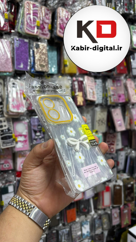 قاب گوشیRedmi Note 14 4Gشیائومی Brush Case طرح پاپیون و گل بابونه محافظ لنز دار