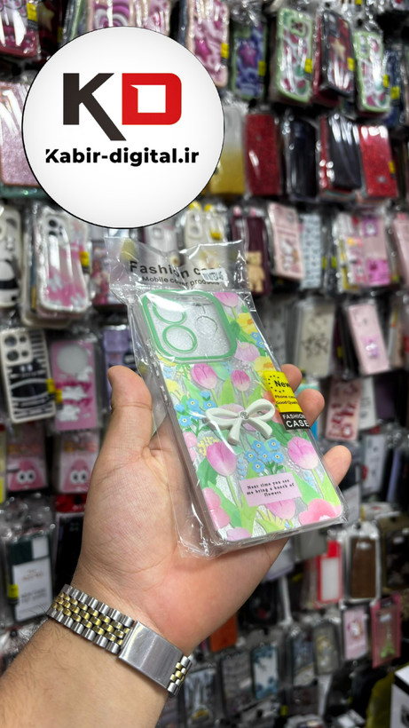 قاب گوشیRedmi Note 14 4Gشیائومی Brush Case طرح پاپیون و گل لاله محافظ لنز دار
