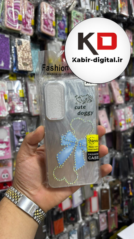 قاب گوشی Galaxy A35/55 سامسونگ موج دار سخت Hard لیزری لاکچری کیس نگین دار دور شفاف طرحدار
